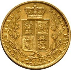 1881 Gold Sovereign Coin Queen Victoria Young Head Shield Back Sydney