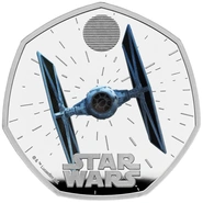 2024 Proof 50p Star Wars Silver Coin TIE Fighter Boxed