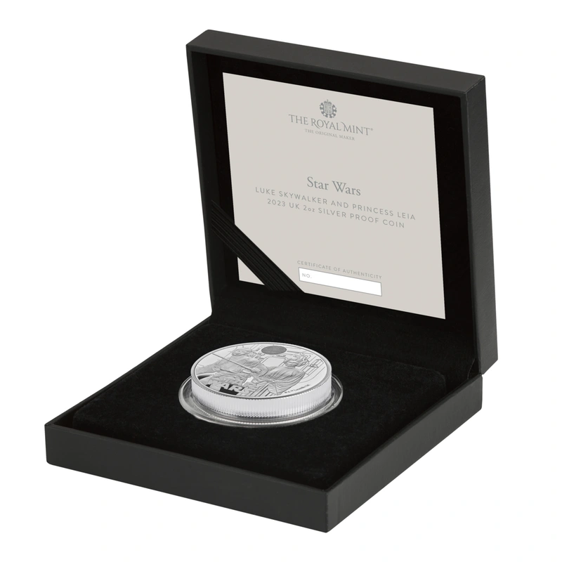 2023 Star Wars - Luke Skywalker & Princess Leia 2oz Proof Silver Coin Boxed