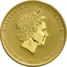 2015 Year of the Goat Gold Coin 2oz Perth Mint Australian Lunar Series