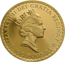 1988 Britannia One Ounce Proof Gold Coin boxed with COA
