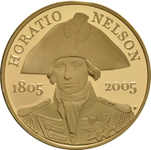 2005 - Gold £5 Proof Crown, Horatio Nelson