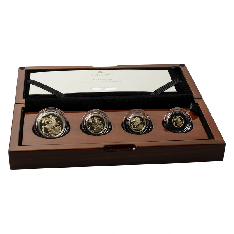 2021 Gold Proof Sovereign Four Coin Set (smaller) Boxed