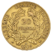 1849 20 French Francs - Ceres