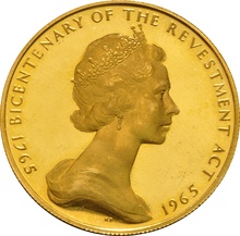 23.5ct 1965 £5 Isle of Man Gold Coin Bicentenary of the Revestment Act