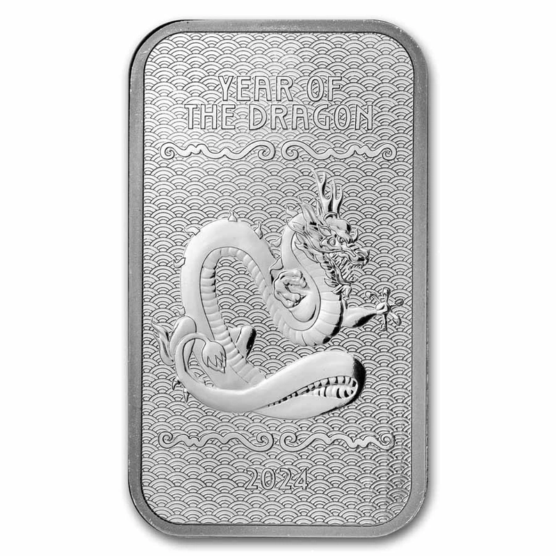 2024 Year of the Dragon 1oz Silver Bar