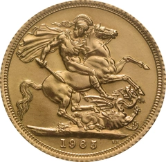1965 Gold Sovereign Coin Elizabeth II Young Head