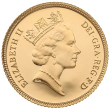 1986 Proof Gold Half Sovereign Boxed