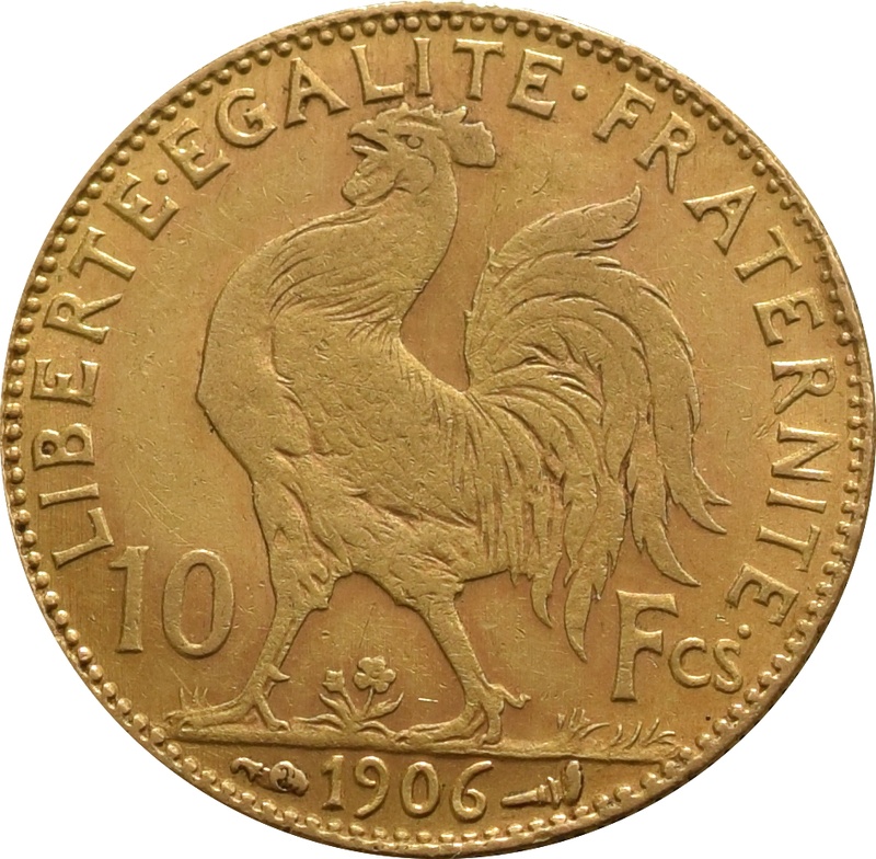 10 French Francs - Marianne Rooster