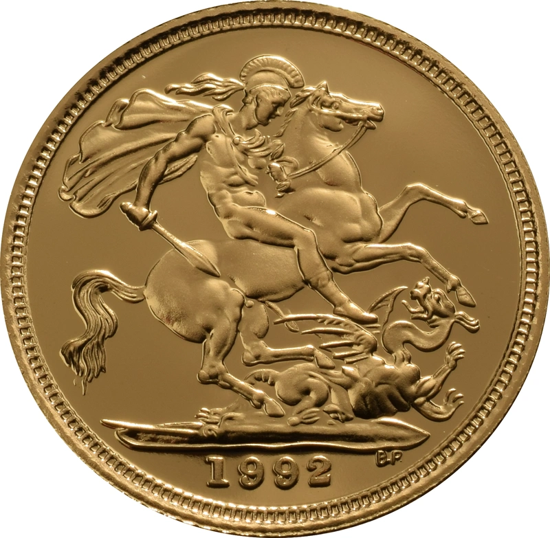 1992 Proof Gold Half Sovereign Elizabeth II Third Head