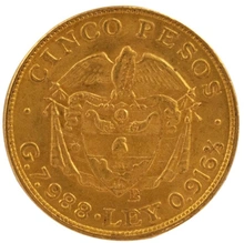 Colombian 5 Pesos Gold Coin