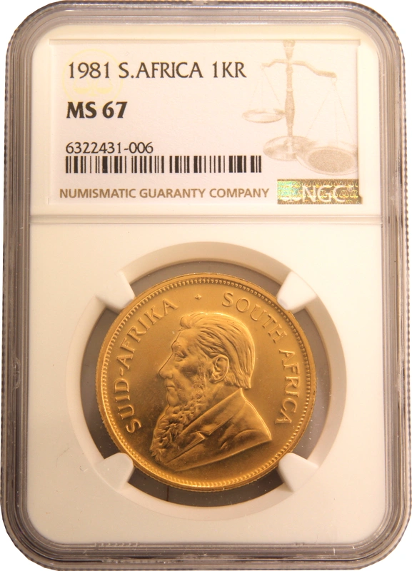 1981 1oz Gold Krugerrand NGC MS67