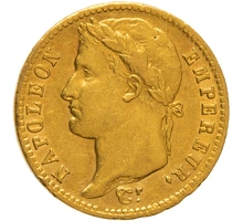 1812 20 French Francs Gold Coin Napoleon I A