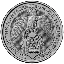 2020 1oz Falcon of the Plantagenets Platinum Coin Queen's Beasts