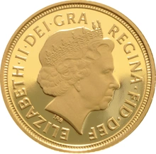 2007 Gold Half Sovereign Elizabeth II Fourth Head - Proof no box