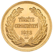 Turkish 250 Piastres Kurush Gold Coin Kemal Ataturk