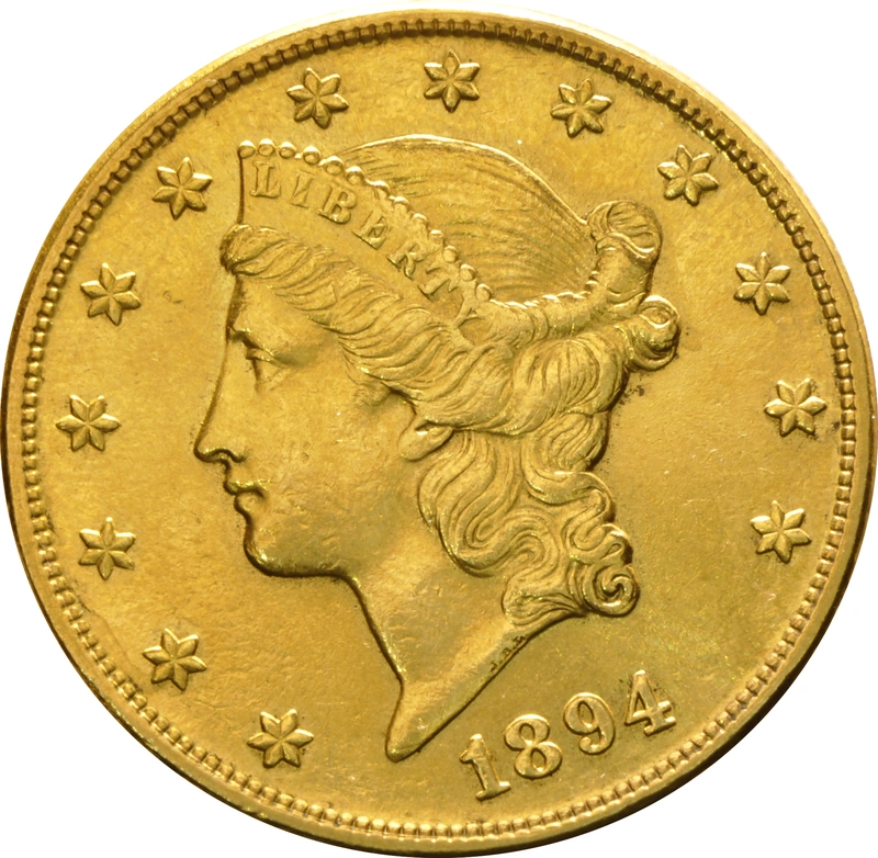 1894 $20 Gold Coin Double Eagle Liberty Head San Francisco
