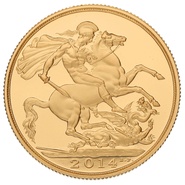 2014 £2 Two Pound Proof Gold Coin (Double Sovereign)