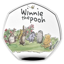 2021 Winnie the Pooh & Friends Fifty Pence Proof Silver Coin Boxed