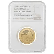 2005 Half Ounce Proof Britannia Gold Coin NGC PF69