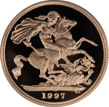 1997 Proof Gold Sovereign 4 Coin Set Boxed