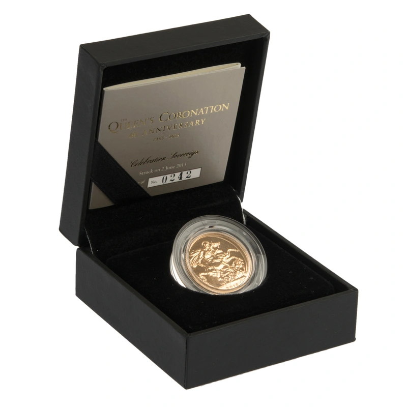 2013 The Queen's Coronation 60th Anniversary Gold Sovereign Boxed