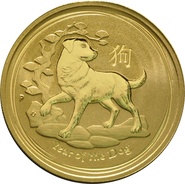 1oz Perth Mint Year of the Dog 2018 Gold Coin