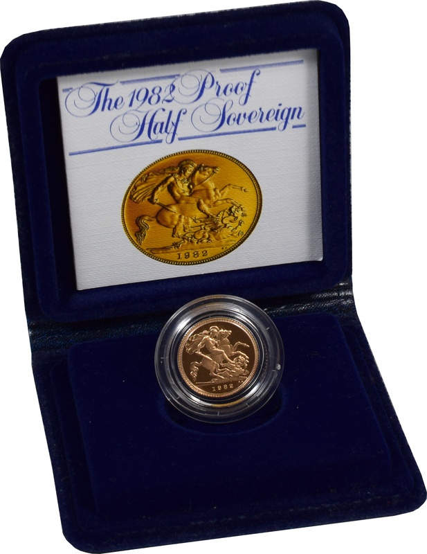 Gold Proof 1982 Half Sovereign Boxed