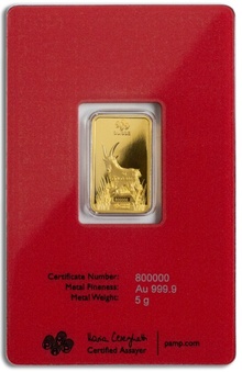PAMP Year of the Sheep / Goat 5g Gold Bar