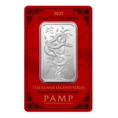 1oz Silver Bar 2025 Year of the Snake PAMP