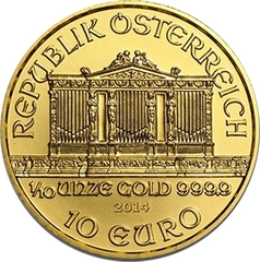 2014 1/10oz Austrian Gold Philharmonic Coin