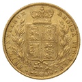 1868 Gold Sovereign - Victoria Young Head Shield Back- London