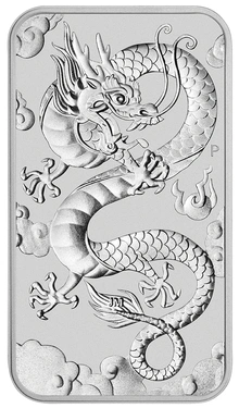 2019 1oz Dragon Rectangular Silver Bar (Coin)
