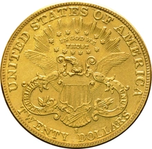 1894 $20 Double Eagle Liberty Head Gold Coin, San-Francisco