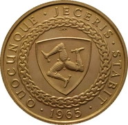 22ct 1965 Isle of Man Gold Half Sovereign Coin Bicentenary of the Revestment Act