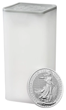 Tube of 25 2024 Britannia One Ounce Silver Coins