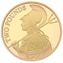 2015 £2 Two Pound Proof Gold Coin Definative Britannia Boxed