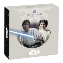 2023 Star Wars - Luke Skywalker & Princess Leia 2oz Proof Silver Coin Boxed