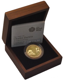 2009 Two Pound Proof Gold Coin: Charles Darwin