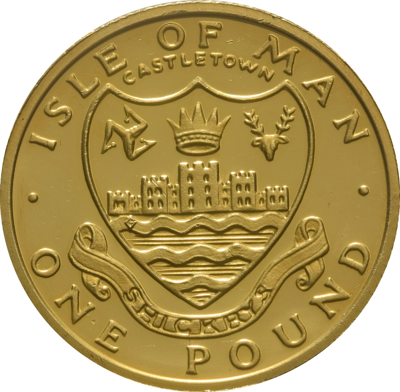 1984 Proof Isle of Man £1 Gold Coin Manx Town Series Castletown