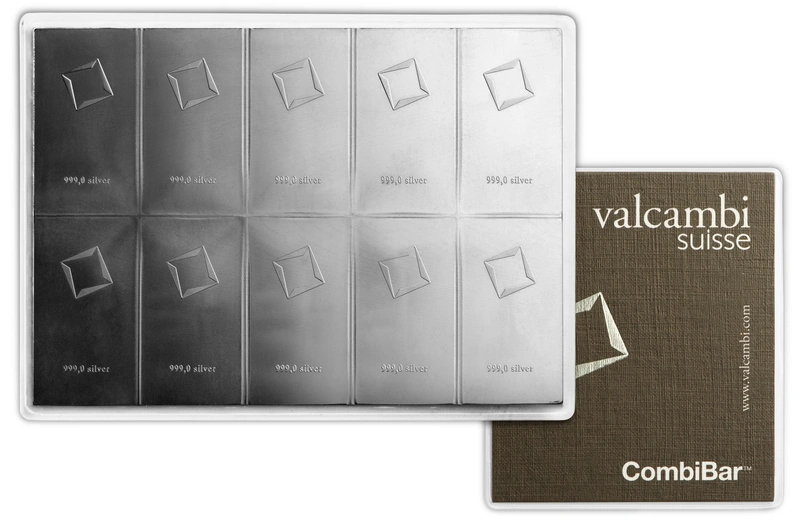 10 x 10g Silver Bar CombiBar