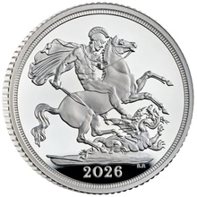 2026 Proof Silver Sovereign Coin Boxed