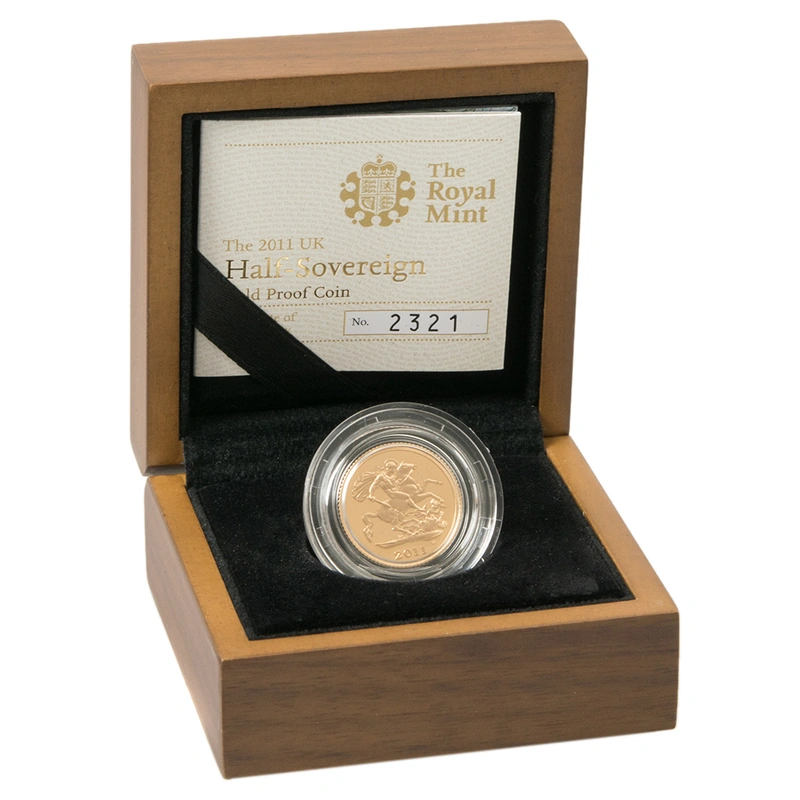 2011 Proof Gold Half Sovereign Boxed