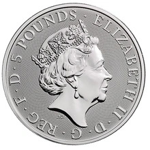 2020 2oz Silver Coin, White Horse of Hanover, Queen's Beast