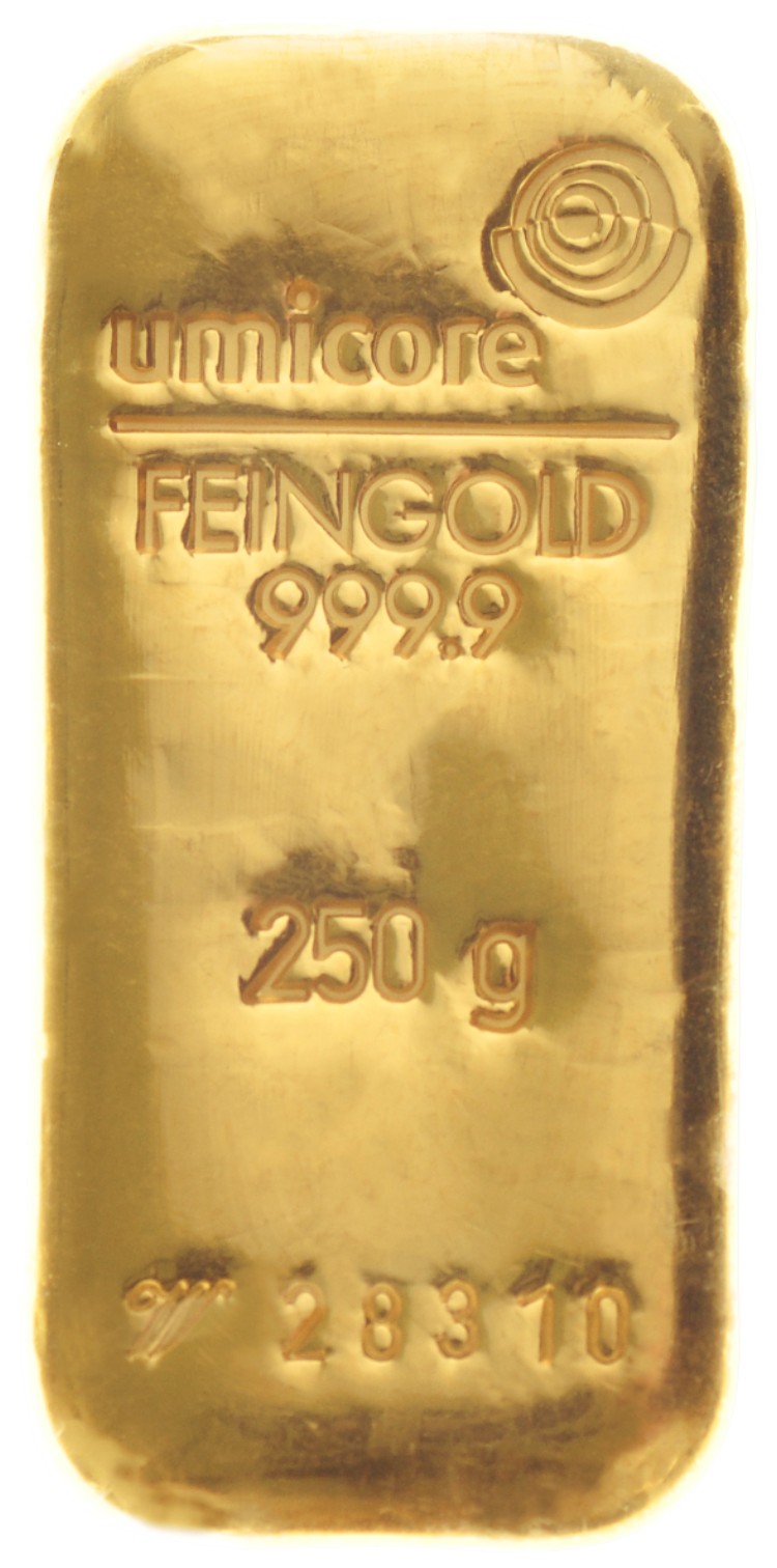 250g Gold Bar Umicore
