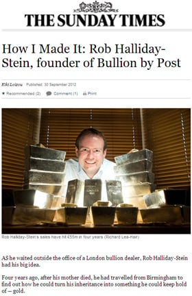 How I Made It: Rob Halliday-Stein, Founder of BullionByPost