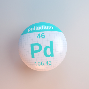What is the chemical symbol for palladium?